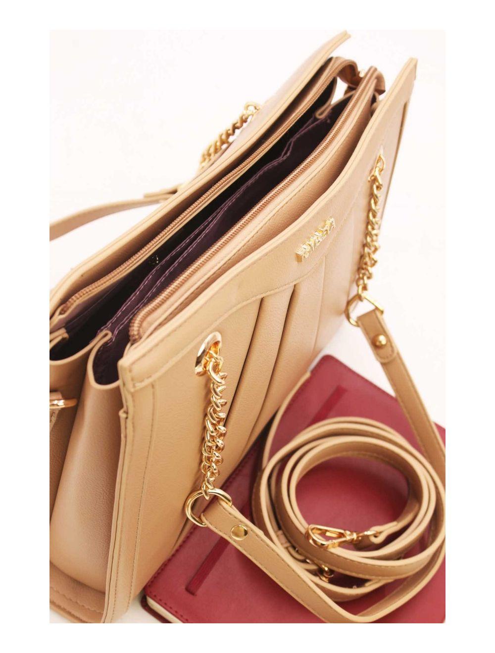 tom&eva Sac Bandoulière avec Multipoches-23B-5726-Apricot