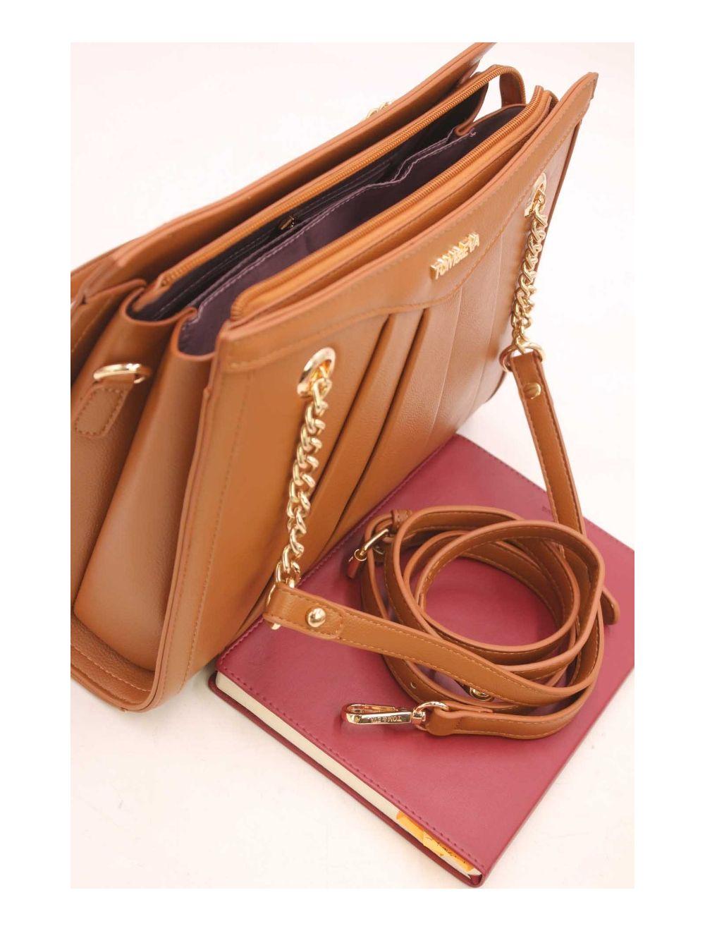 tom&eva Sac Bandoulière avec Multipoches-23B-5726-Brown