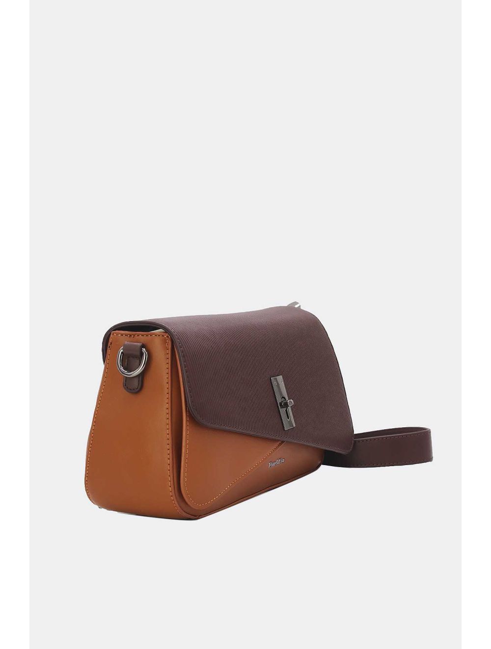 Tom&eva Sac Bandoulière Avec Rabat Asymétrique 24B-6109-Brown/Coffee