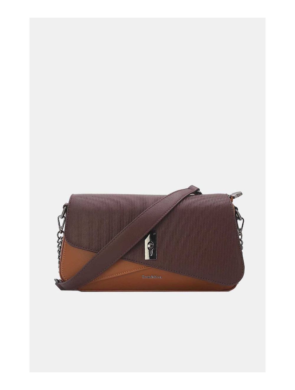 tom&eva Sac Bandoulière Avec Rabat Asymétrique 24B-6109-Brown/Coffee
