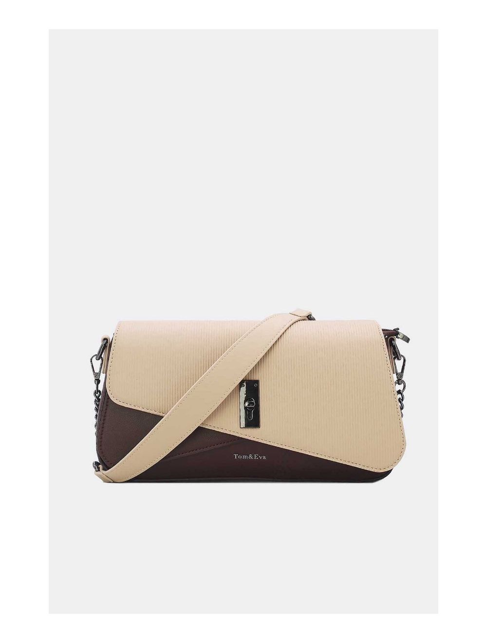 Tom&eva Sac Bandoulière Avec Rabat Asymétrique 24B-6109-Coffee/Khaki