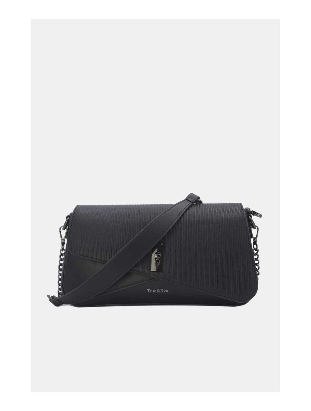 Tom&eva Sac Bandoulière Avec Rabat Asymétrique 24B-6109-Noir