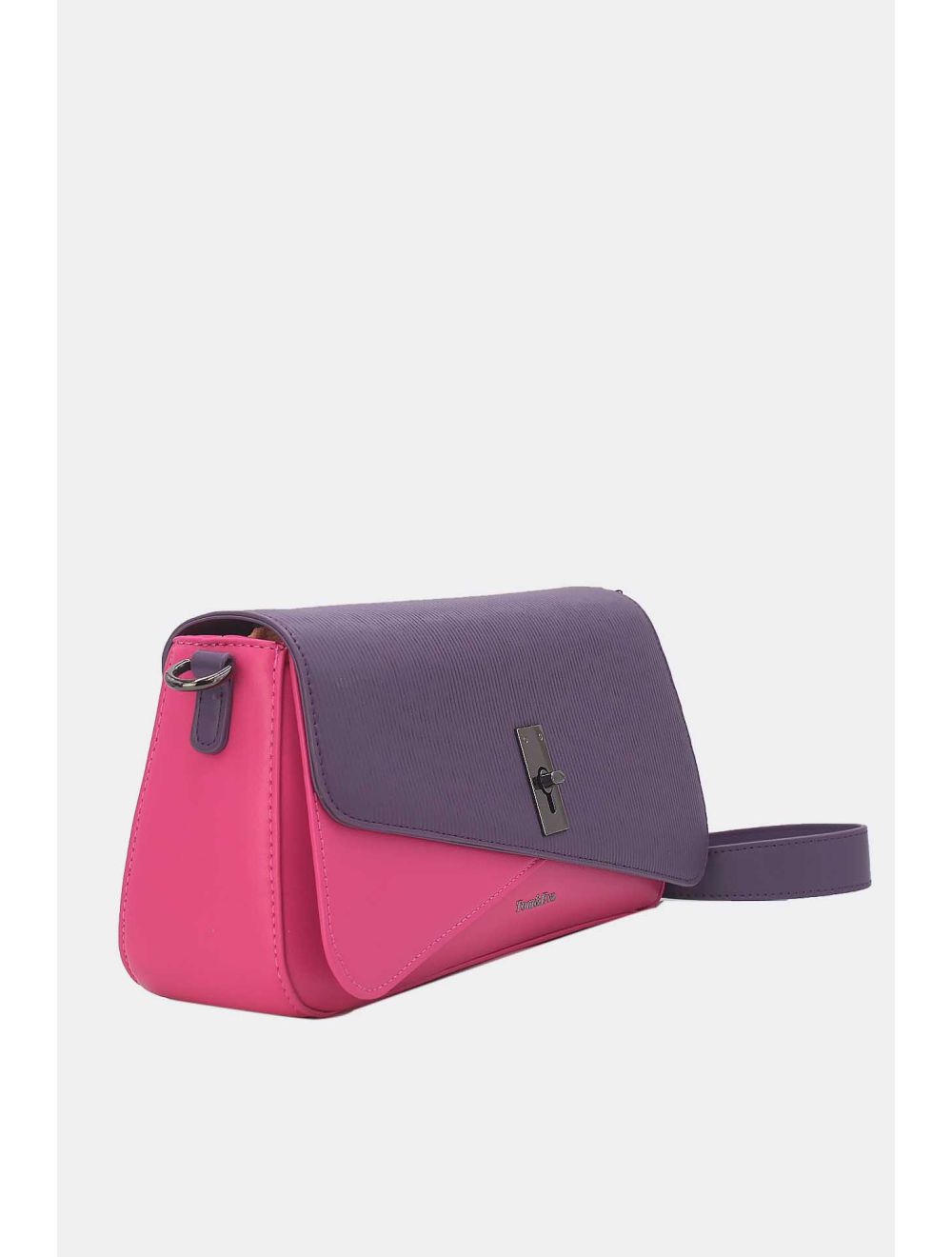 Tom&eva Sac Bandoulière Avec Rabat Asymétrique 24B-6109-Rose/Purple