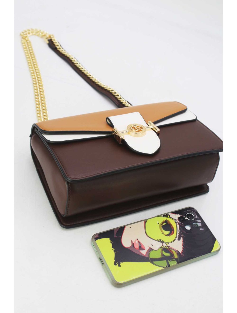 Tom&eva Sac Bandoulière Avec Rabat Chic Meilleure Vente 23B-5848-Coffee/Brown