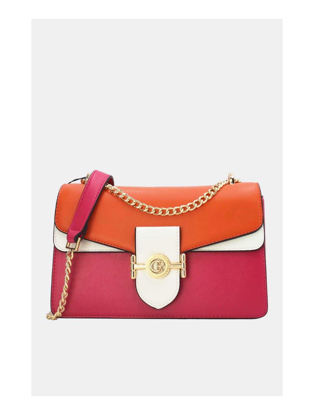 Tom&eva Sac Bandoulière Avec Rabat Chic Meilleure Vente 23B-5848-Rose/Orange