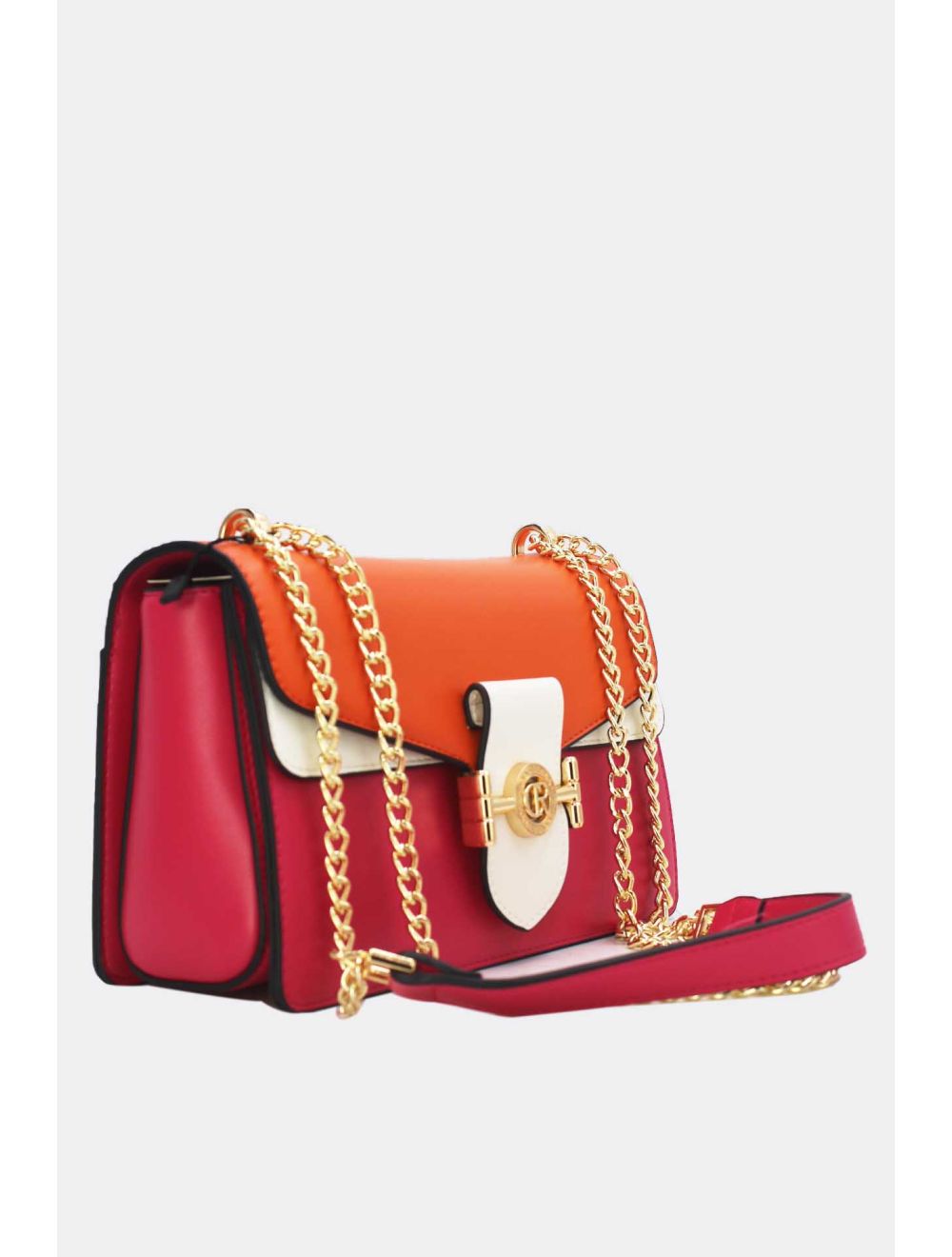 Tom&eva Sac Bandoulière Avec Rabat Chic Meilleure Vente 23B-5848-Rose/Orange