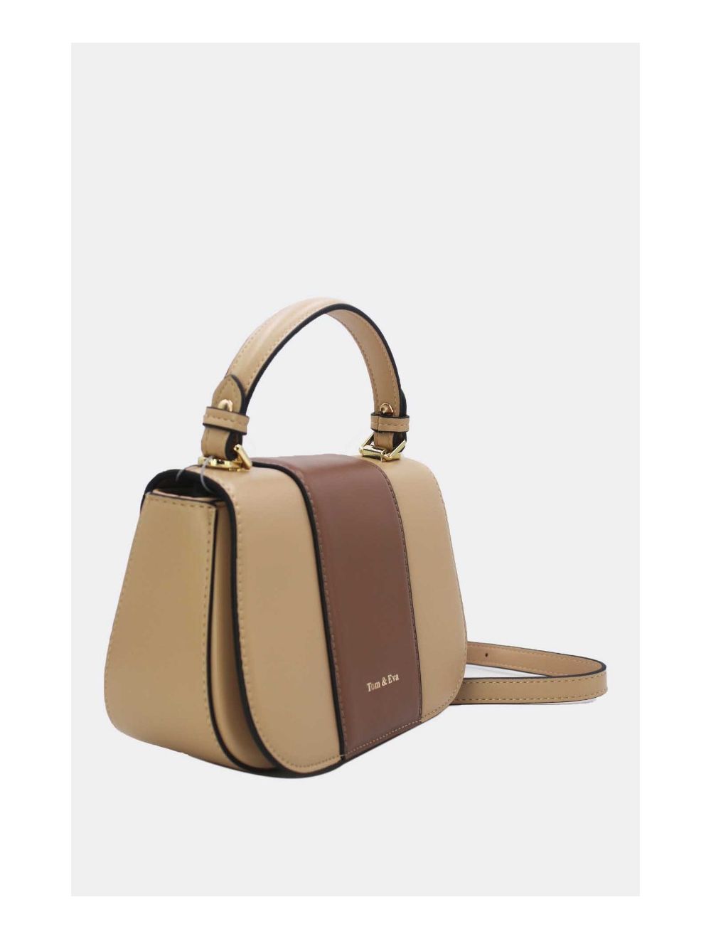 Tom&eva Sac Bandoulière Bicolores 24B-5977-Apricot/Taupe