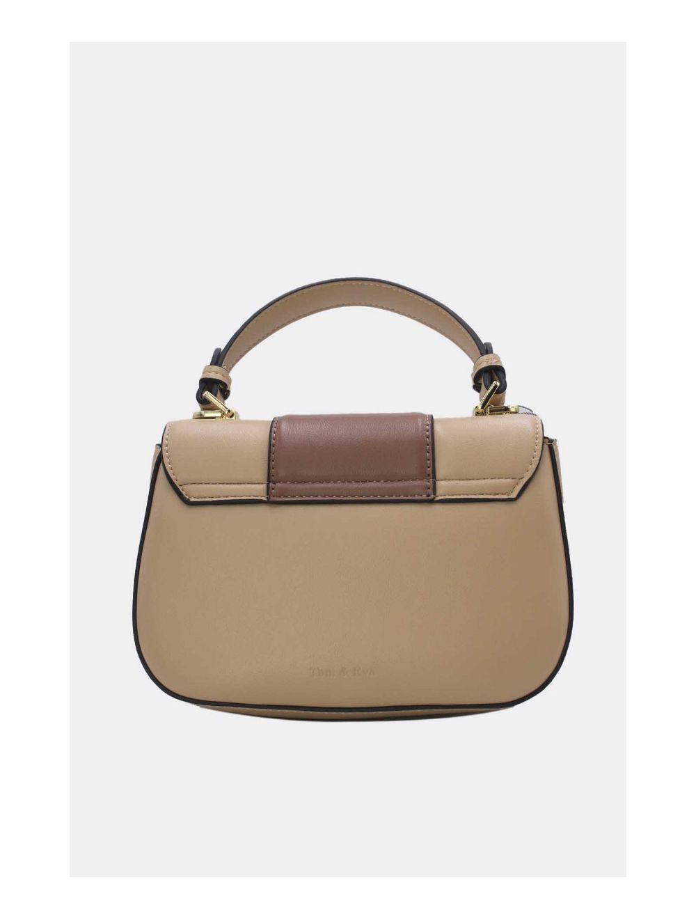 Tom&eva Sac Bandoulière Bicolores 24B-5977-Apricot/Taupe