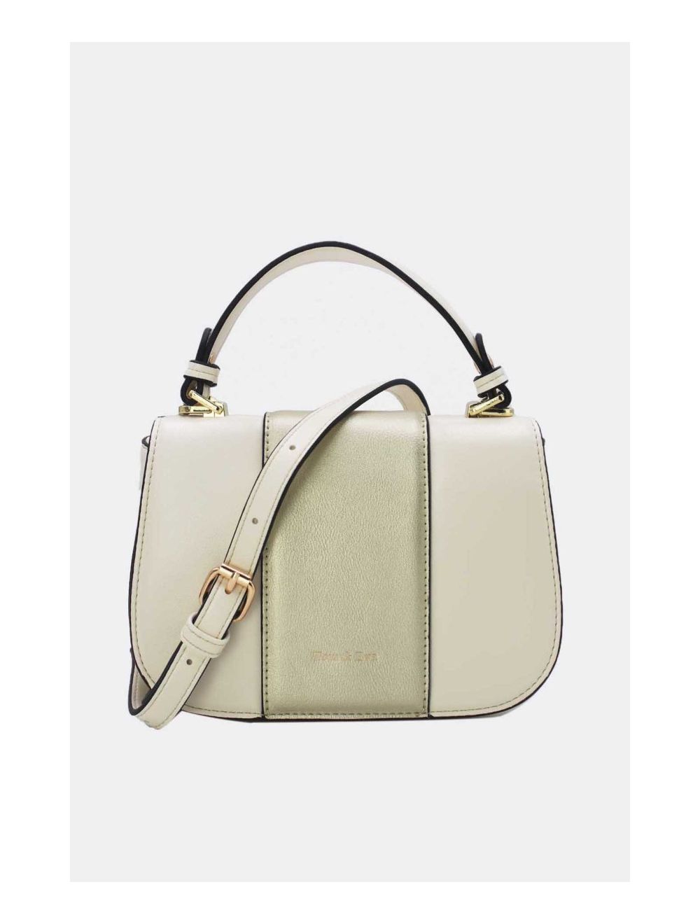 Tom&eva Sac Bandoulière Bicolores 24B-5977-Beige/Gold