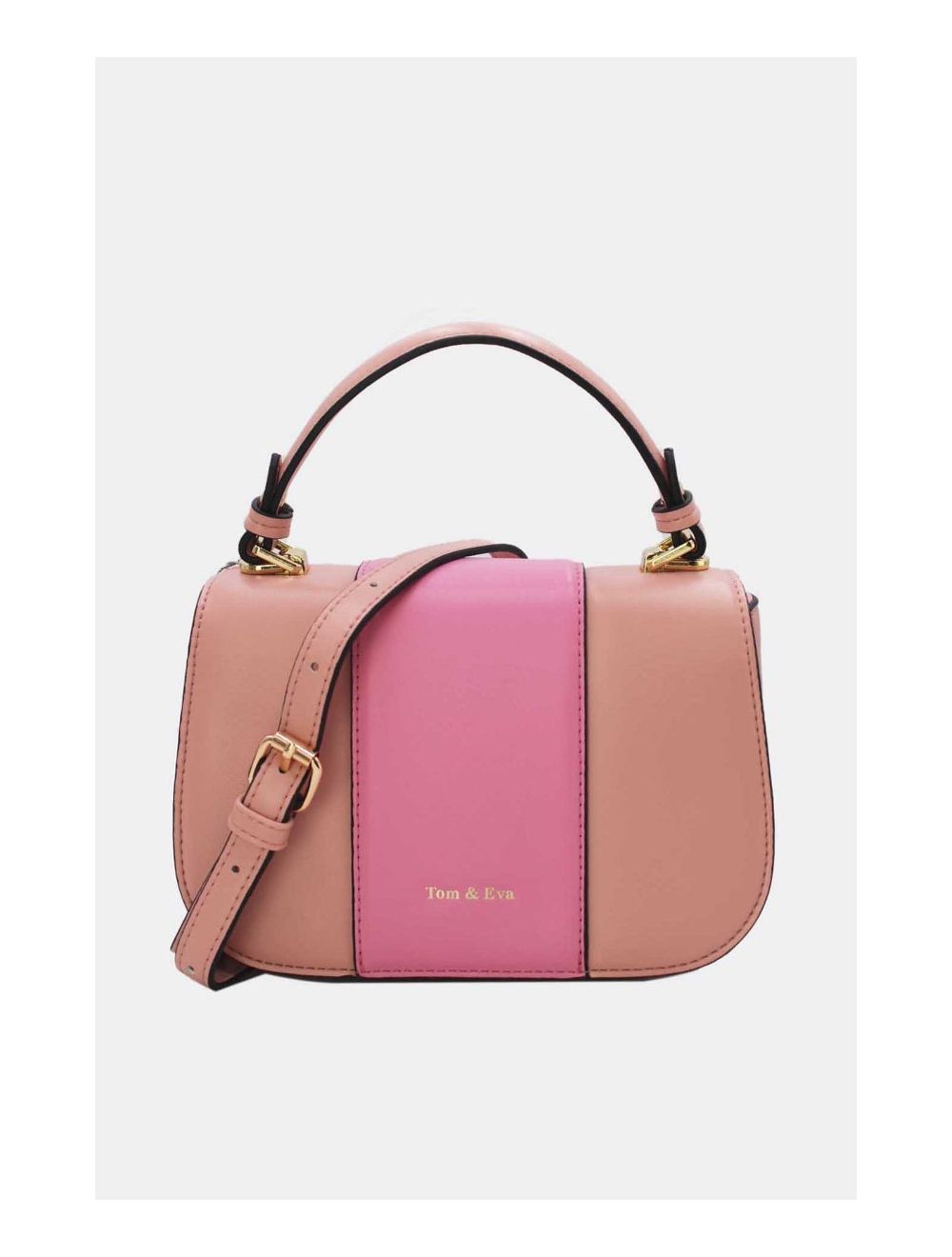 Tom&eva Sac Bandoulière Bicolores 24B-5977-L.Pink/Pink