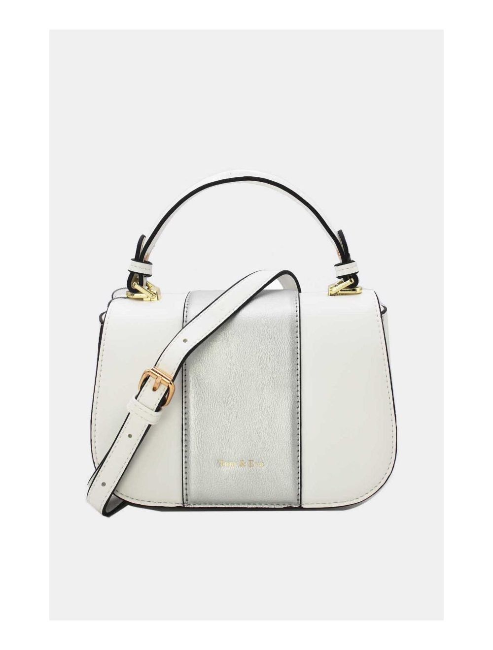 Tom&eva Sac Bandoulière Bicolores 24B-5977-White/Silver