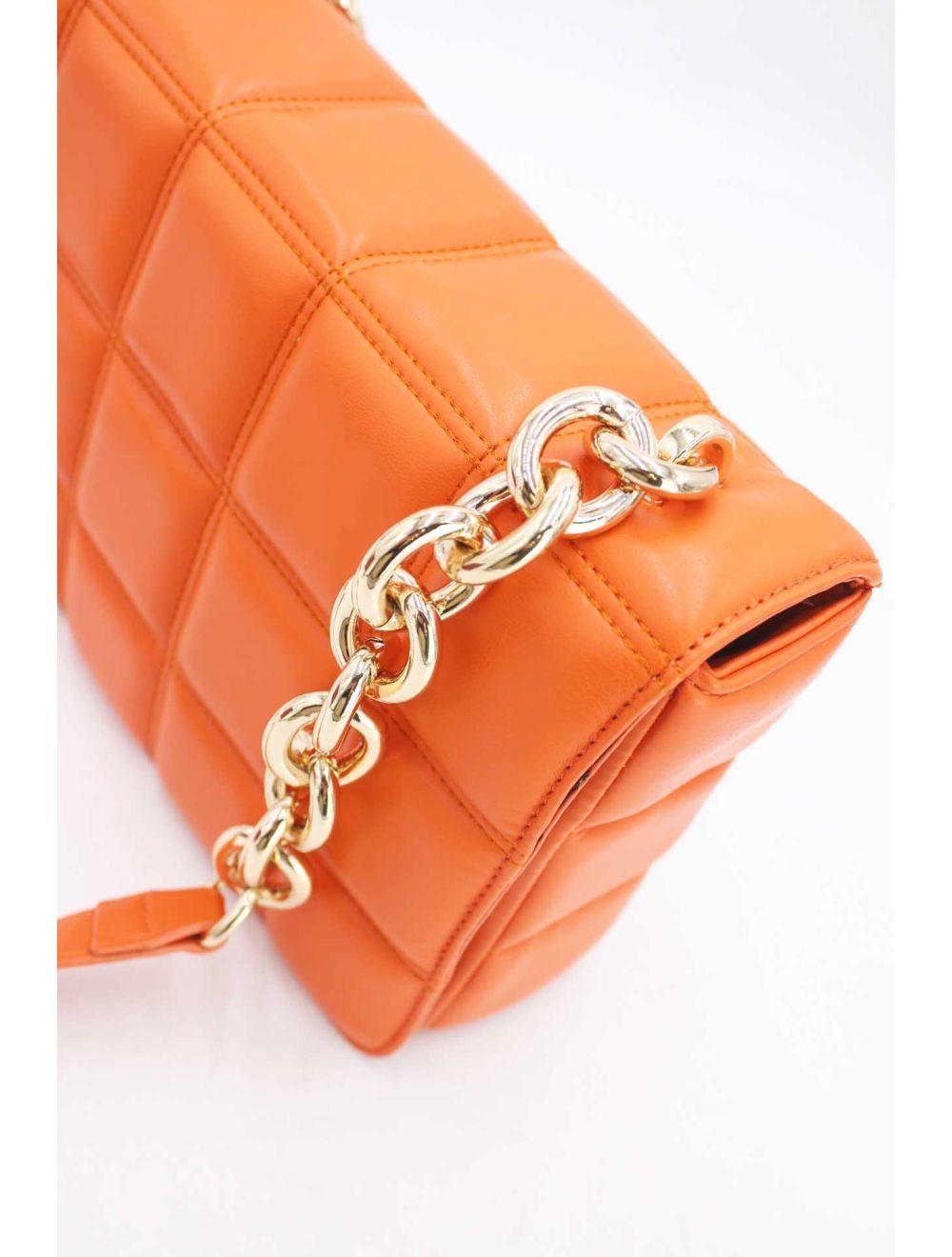 Tom&eva Sac Bandoulière Biface à Rabat Matelassé-20H-3011-Orange
