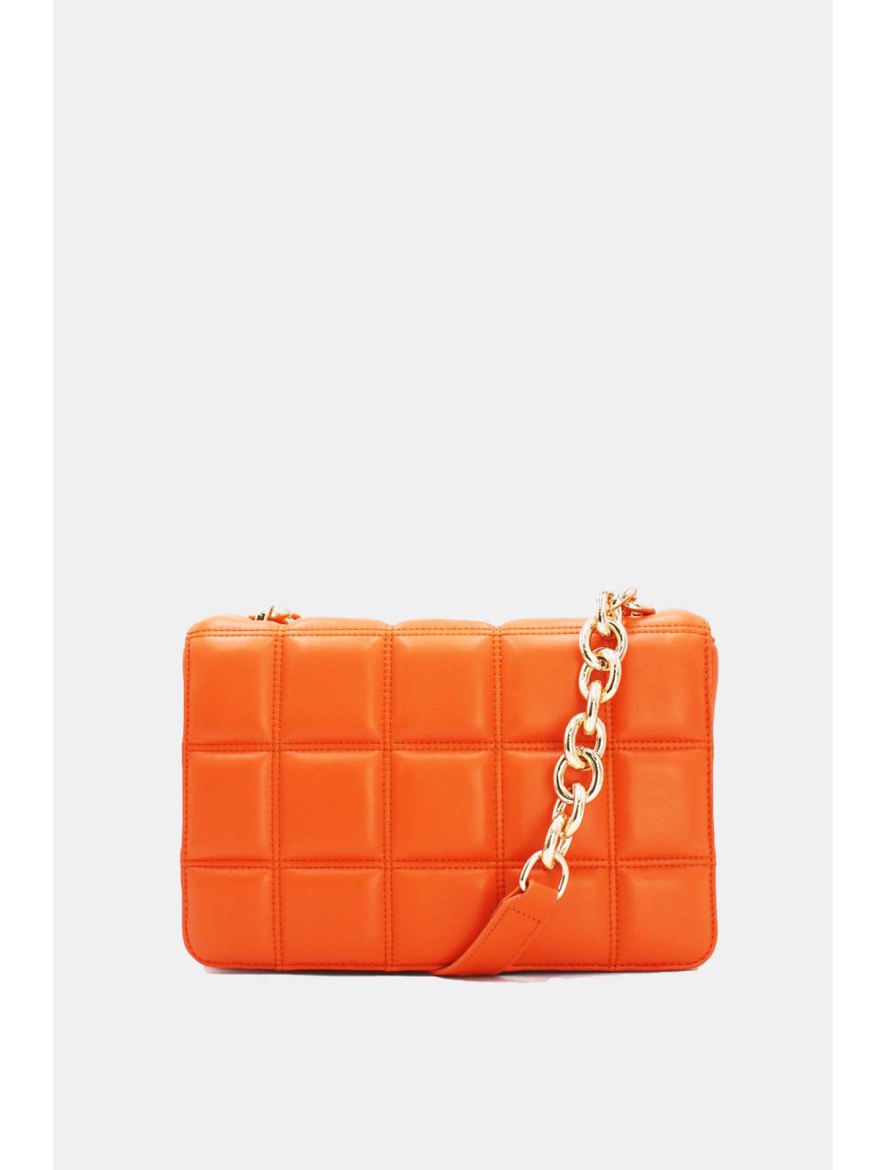 tom&eva Sac Bandoulière Biface à Rabat Matelassé-20H-3011-Orange