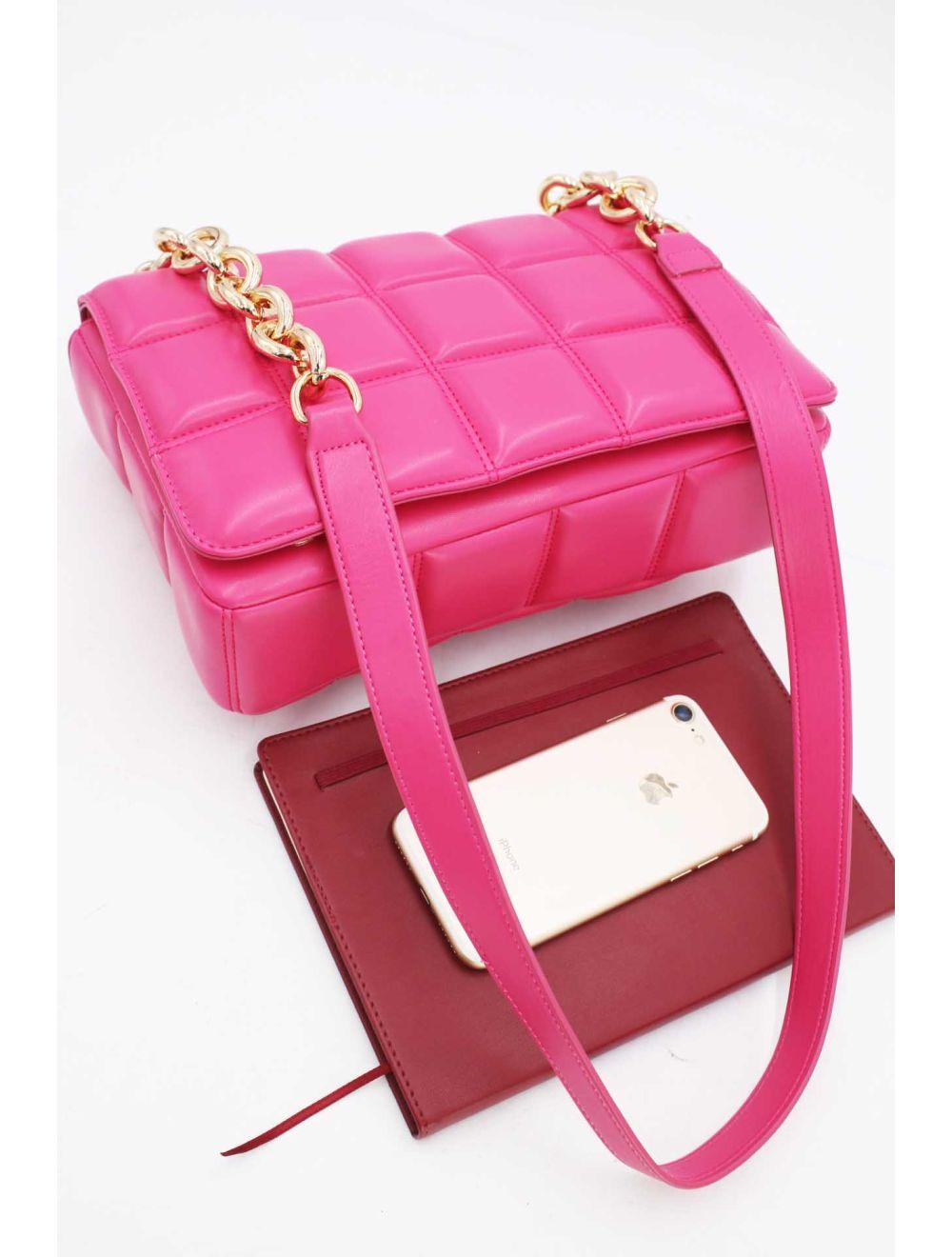 Tom&eva Sac Bandoulière Biface à Rabat Matelassé-20H-3011-Rose
