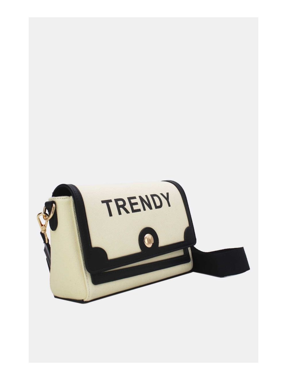 Tom&eva Sac Bandoulière Effet Tissu 24P-6089-Beige/Black