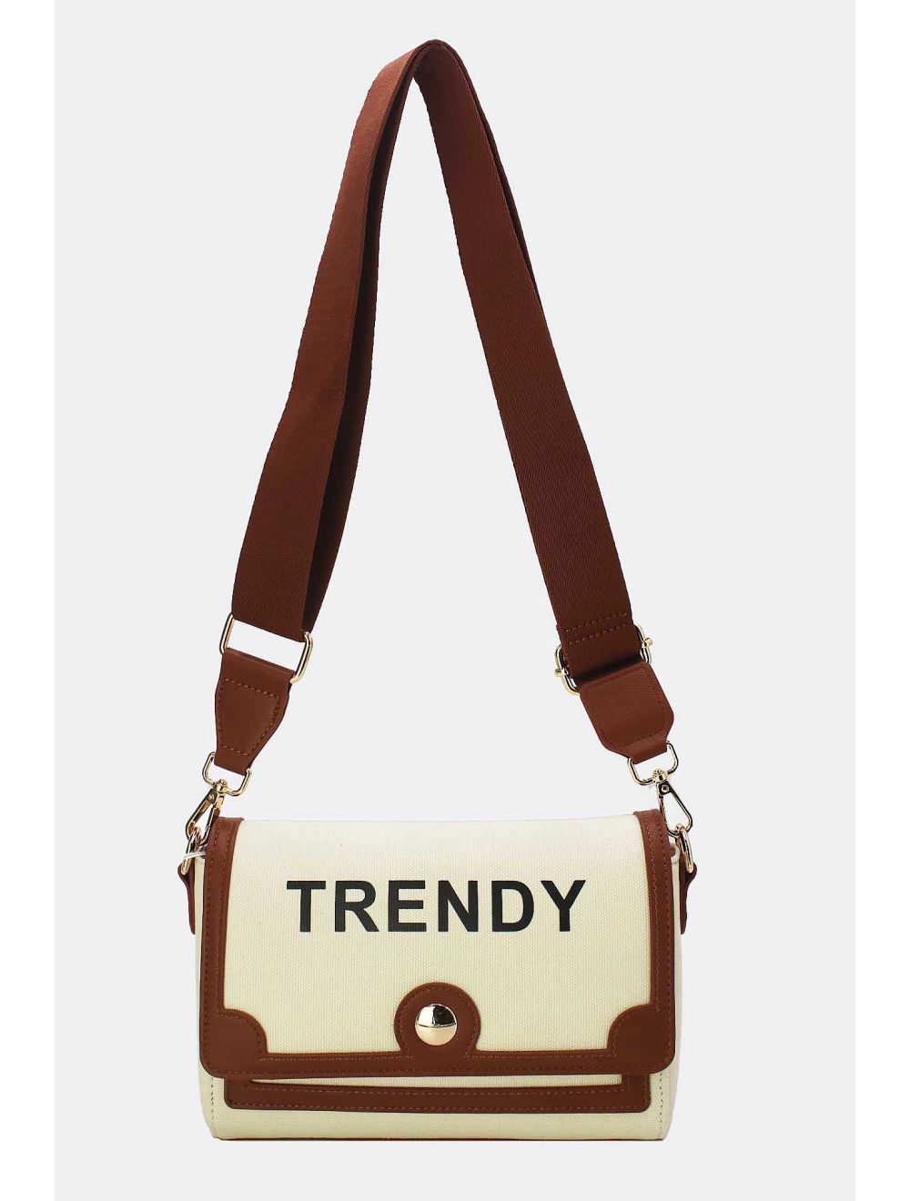 Tom&eva Sac Bandoulière Effet Tissu 24P-6089-Beige/Brown