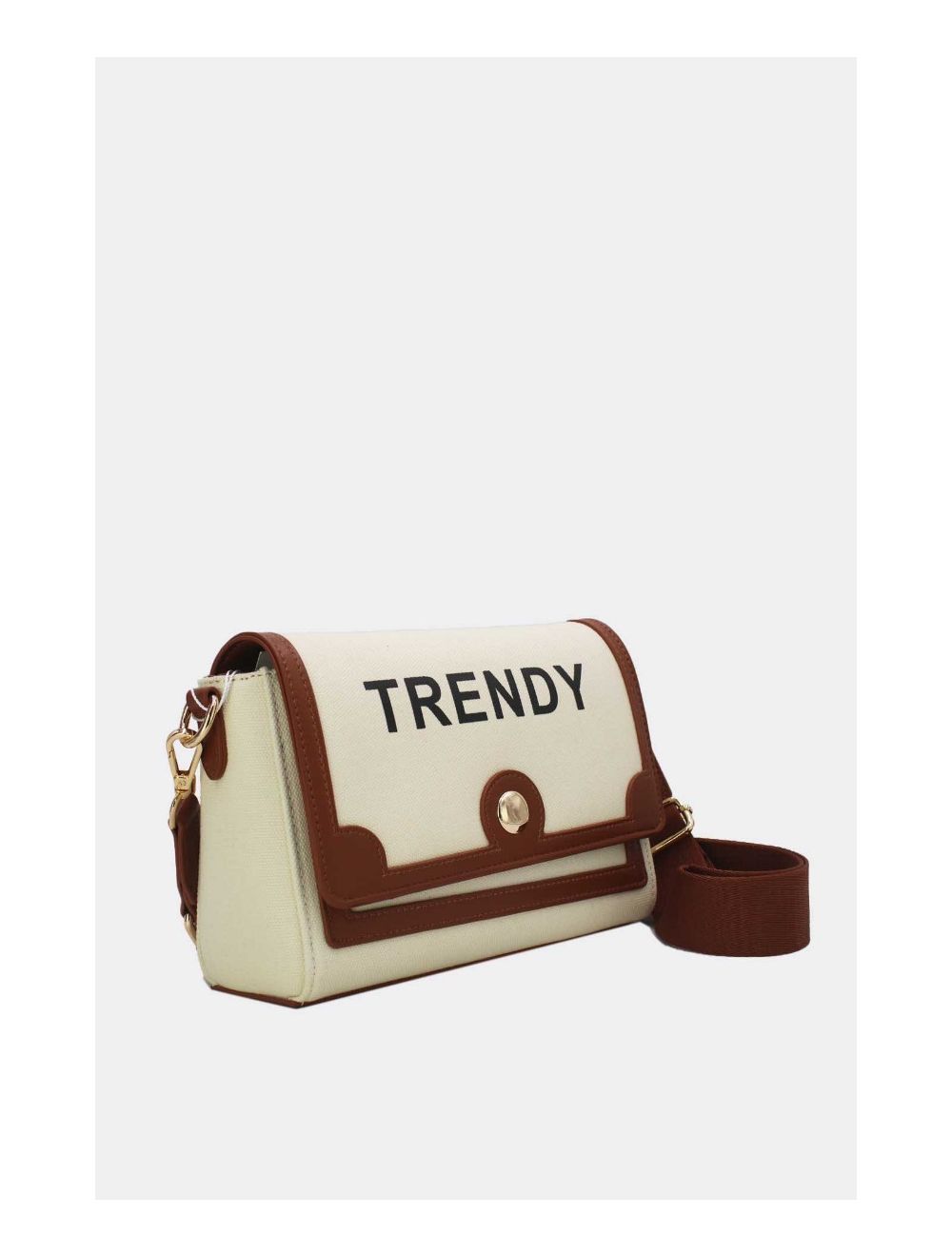tom&eva Sac Bandoulière Effet Tissu 24P-6089-Beige/Brown