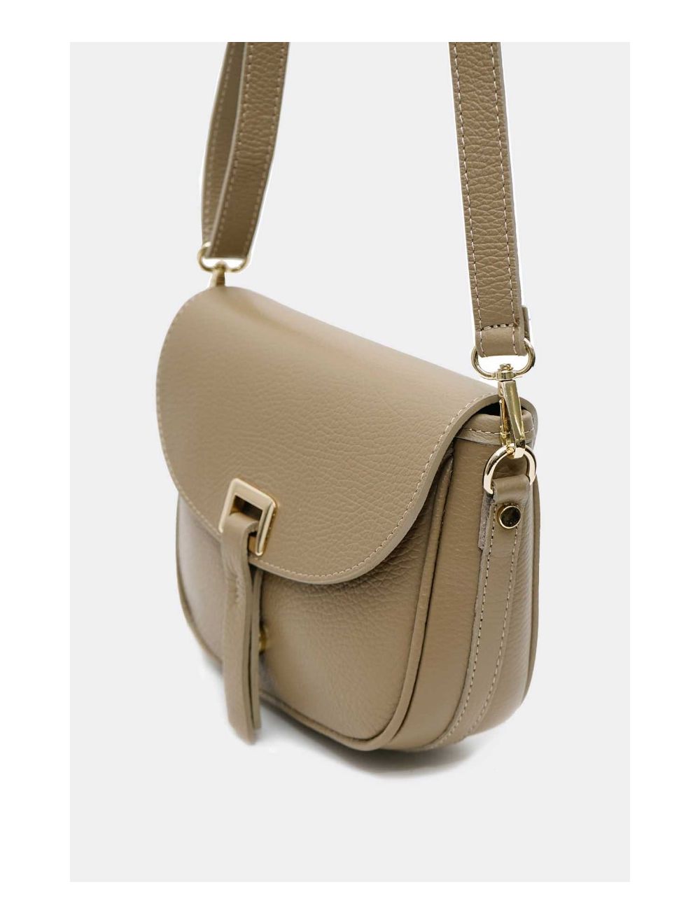 Tom&eva Sac Bandoulière En Cuir Vachette Grainée 4143 FANTINE-Taupe