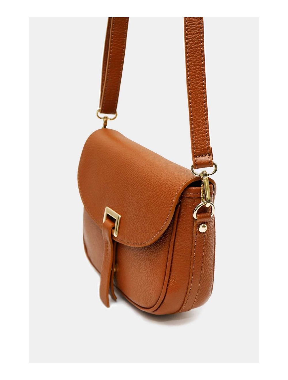 Tom&eva Sac Bandoulière En Cuir Vachette Grainée 4143 FANTINE-Cognac
