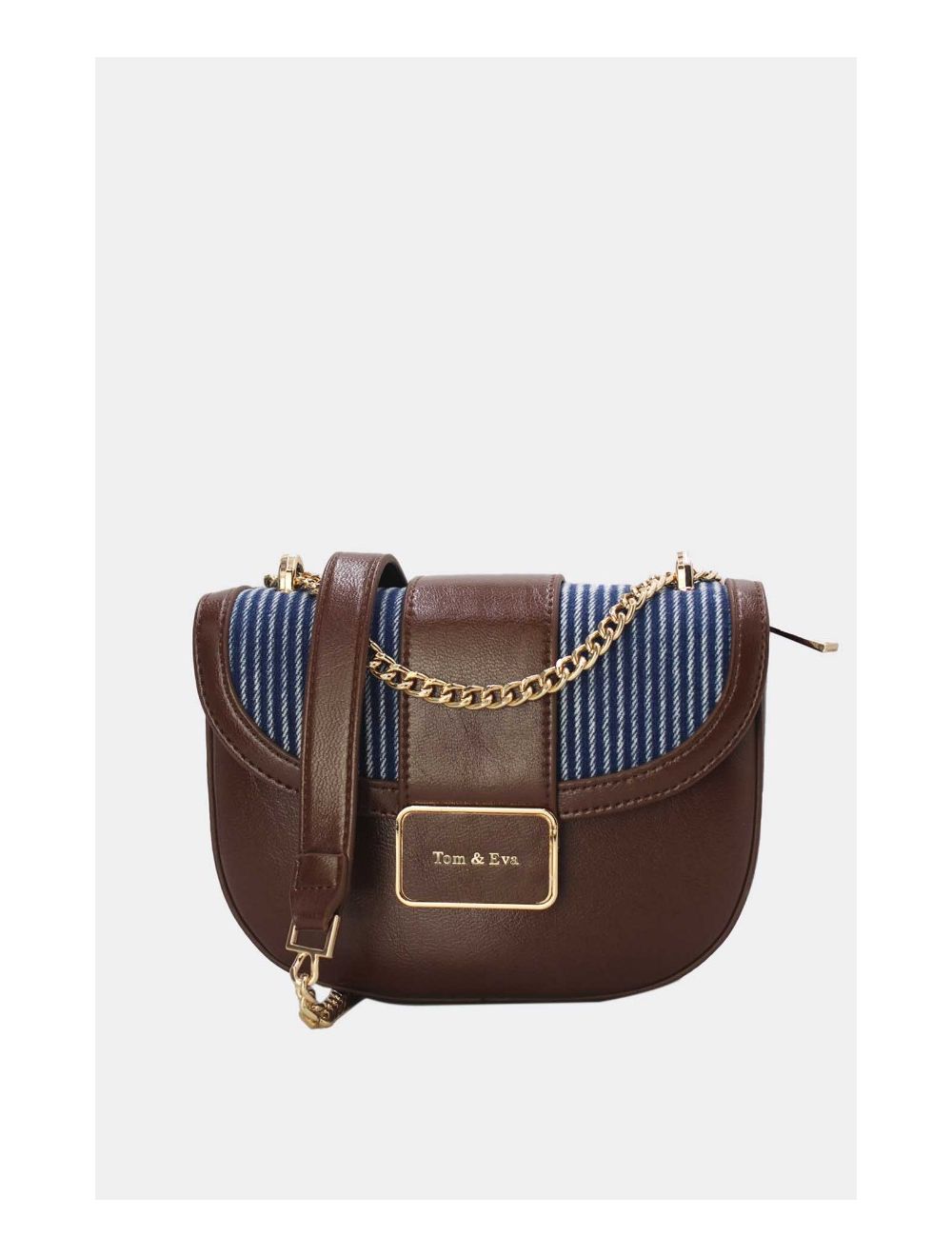 tom&eva Sac Bandoulière En Jeans 24P-5974-Coffee/L.Blue