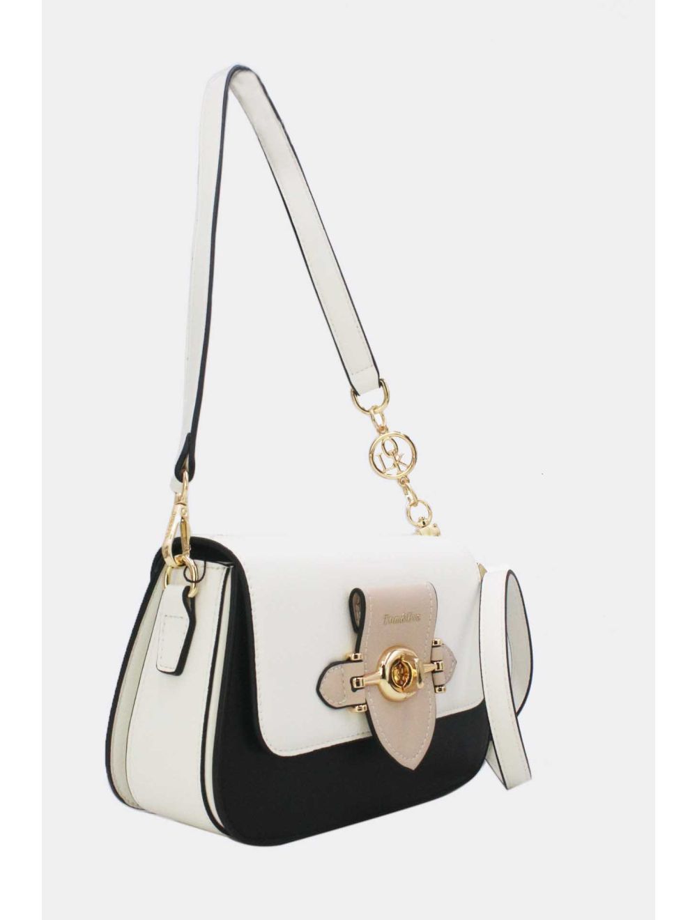 Tom&eva Sac Bandoulière Fermeture Métallique 24B-5892-Black/White