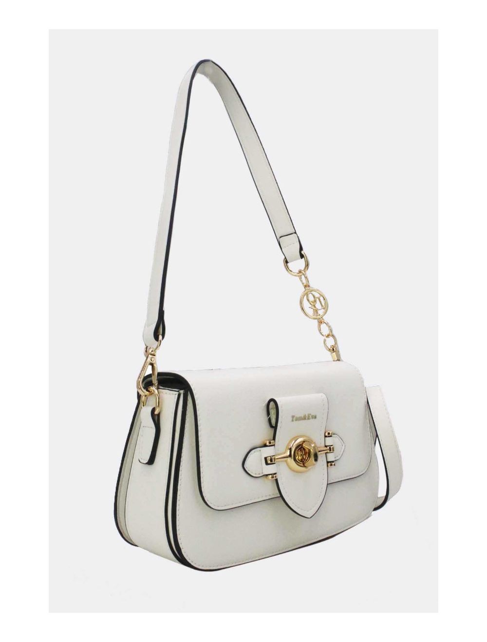 Tom&eva Sac Bandoulière Fermeture Métallique 24B-5892-Blanc
