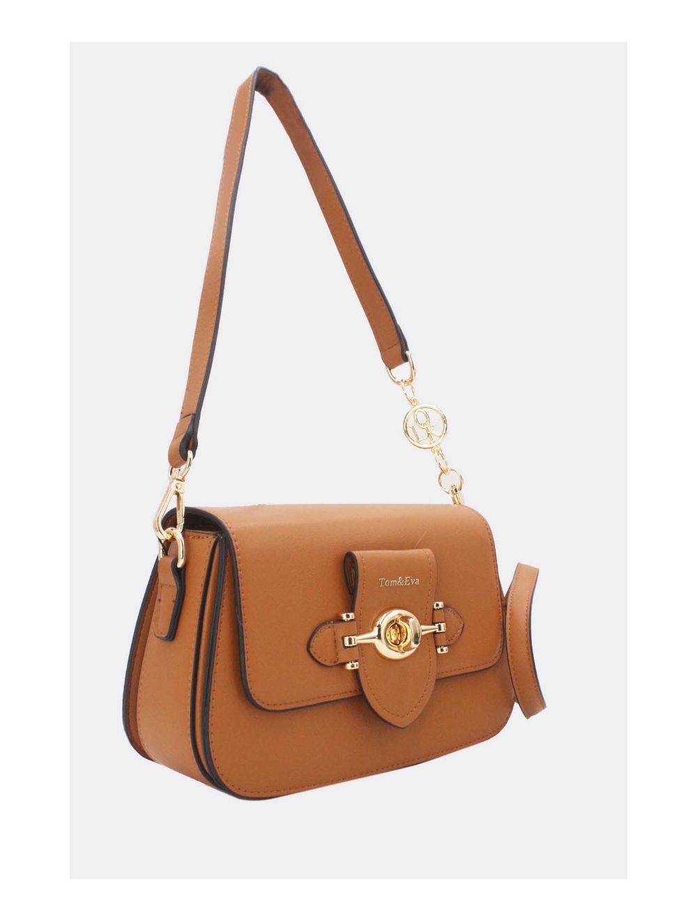 Tom&eva Sac Bandoulière Fermeture Métallique 24B-5892-Marron