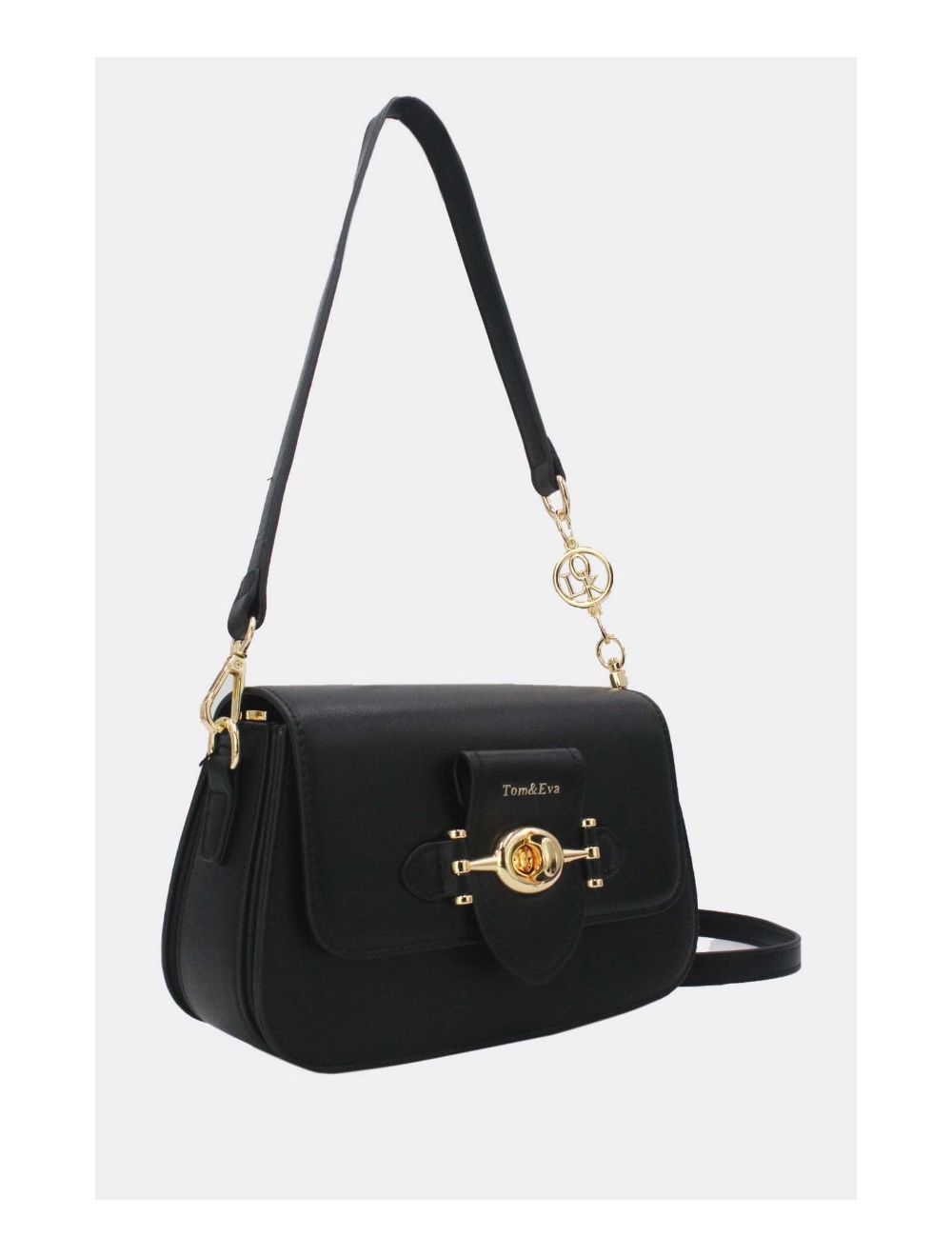 Tom&eva Sac Bandoulière Fermeture Métallique 24B-5892-Noir