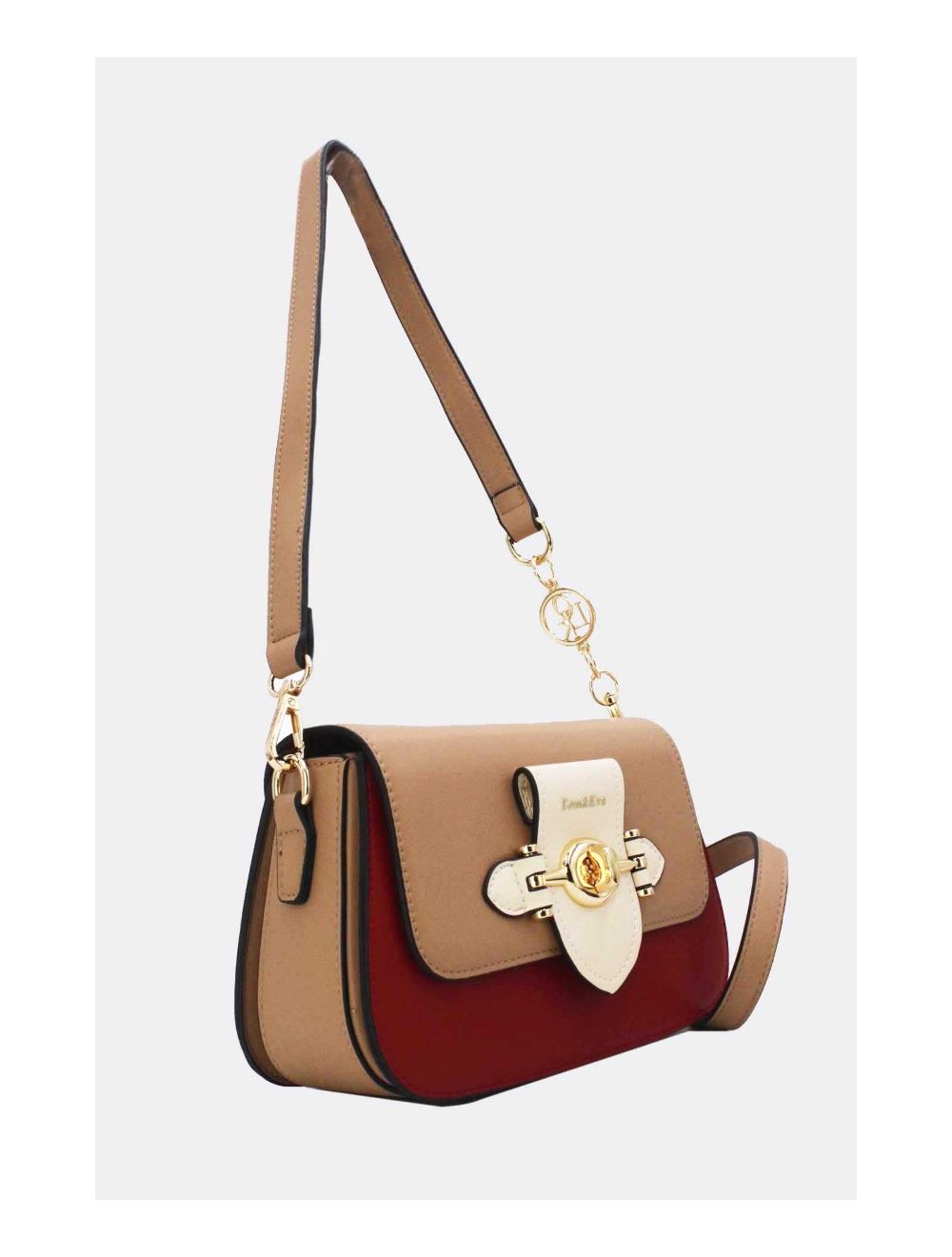 Tom&eva Sac Bandoulière Fermeture Métallique 24B-5892-Red/Apricot