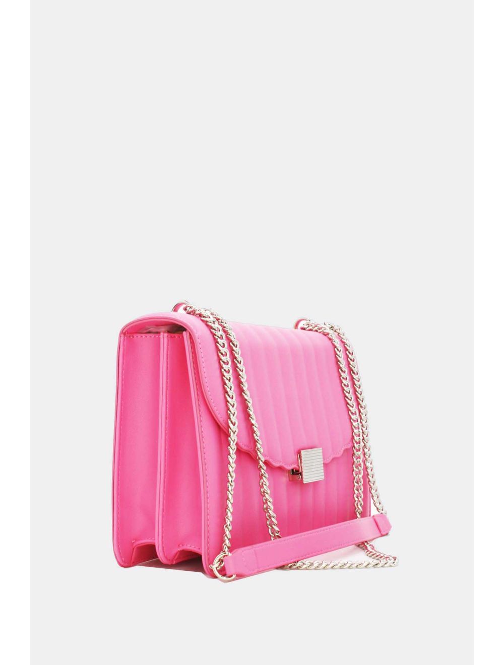 Tom&eva Sac Bandoulière Matelassé à Rabat Ondulé-22B-5550-Pink