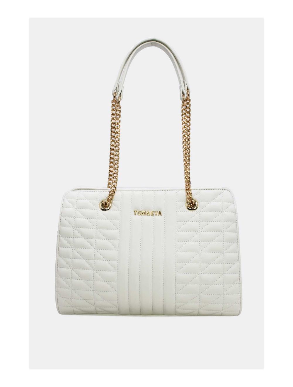Tom&eva Sac Bandoulière Matelassé Avec Poche Tablette 11"-6915-White