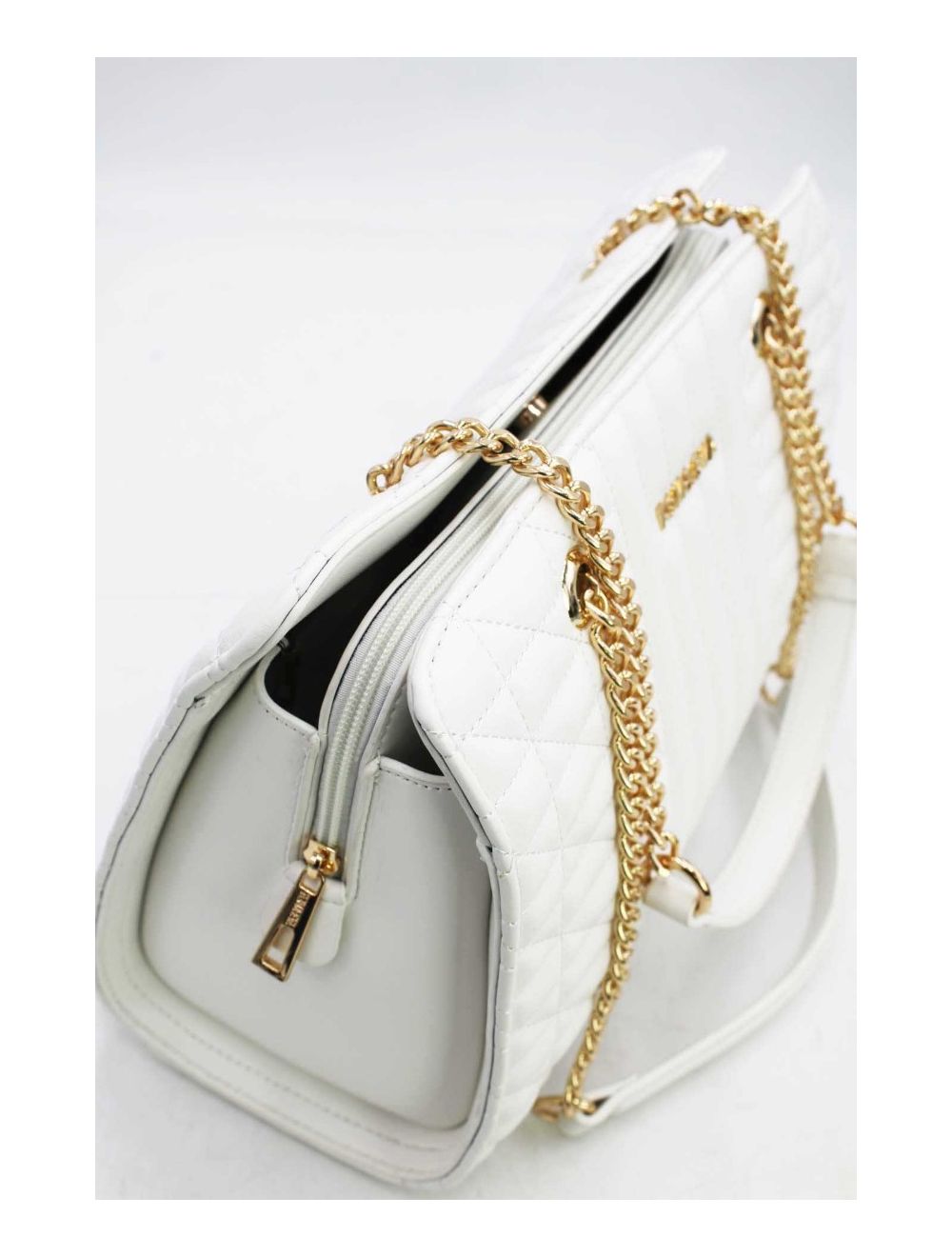 Tom&eva Sac Bandoulière Matelassé Avec Poche Tablette 11"-6915-White