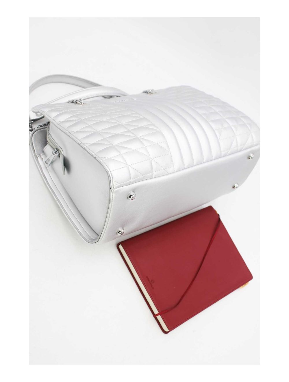 Tom&eva Sac Bandoulière Matelassé Avec Poche Tablette 13"-6915-Silver