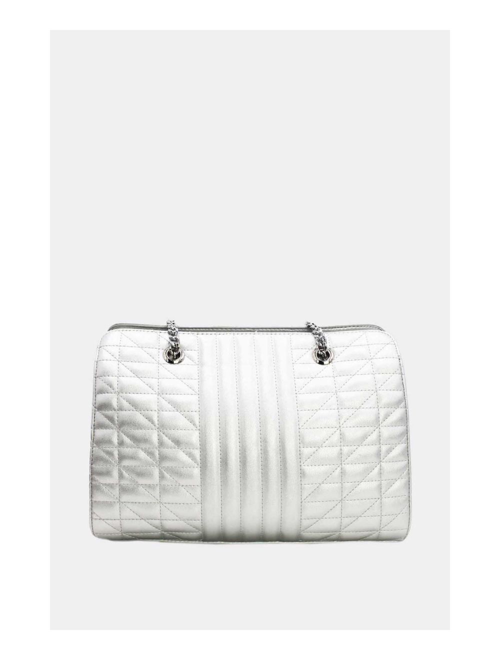 Tom&eva Sac Bandoulière Matelassé Avec Poche Tablette 13"-6915-Silver
