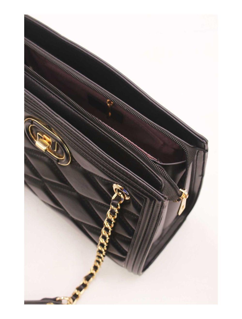 tom&eva Sac Bandoulière Matelassé Chic Femme 22B-5732-Noir