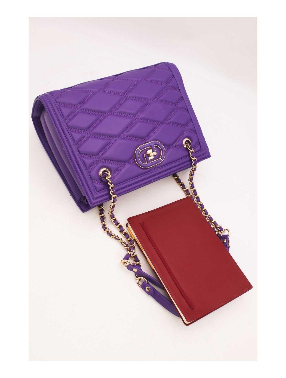 tom&eva Sac Bandoulière Matelassé Chic Femme 22B-5732-Violet