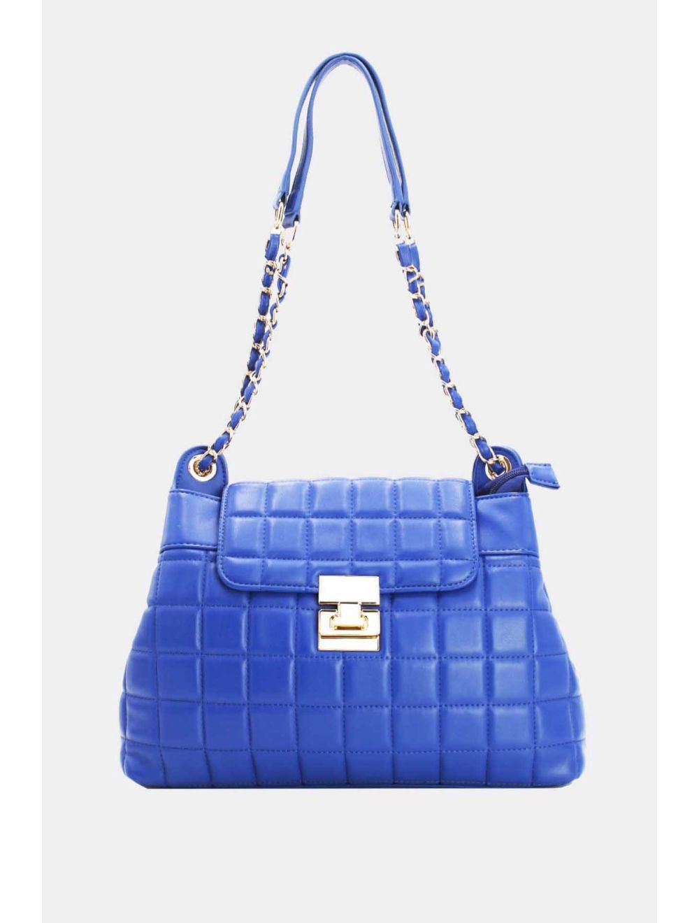 tom&eva Sac Bandoulière Matelassé Double Porté-6850-Bleu