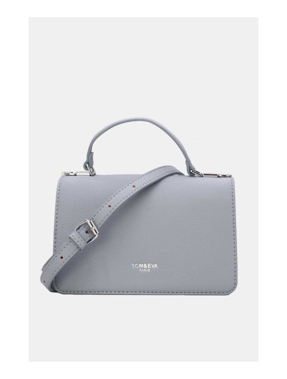 Tom&eva Sac Bandoulière Minimaliste Effet Cuir Grainé 24P-6087-Bleu