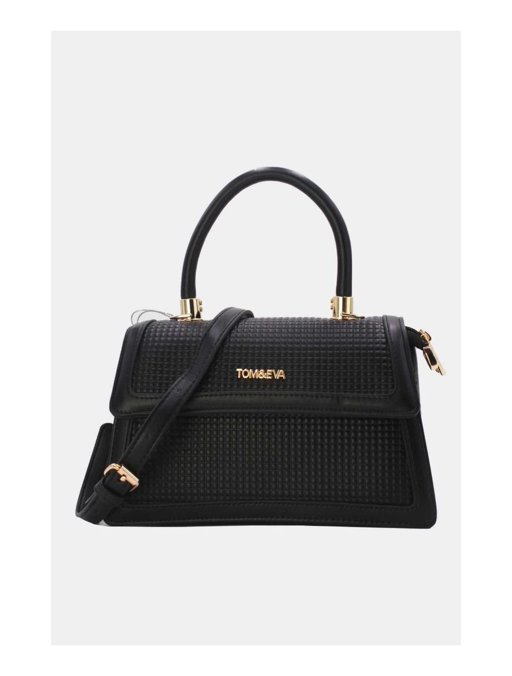 Tom&eva Sac Bandoulière Style Vintage Avec Logo 24B-5894-Noir