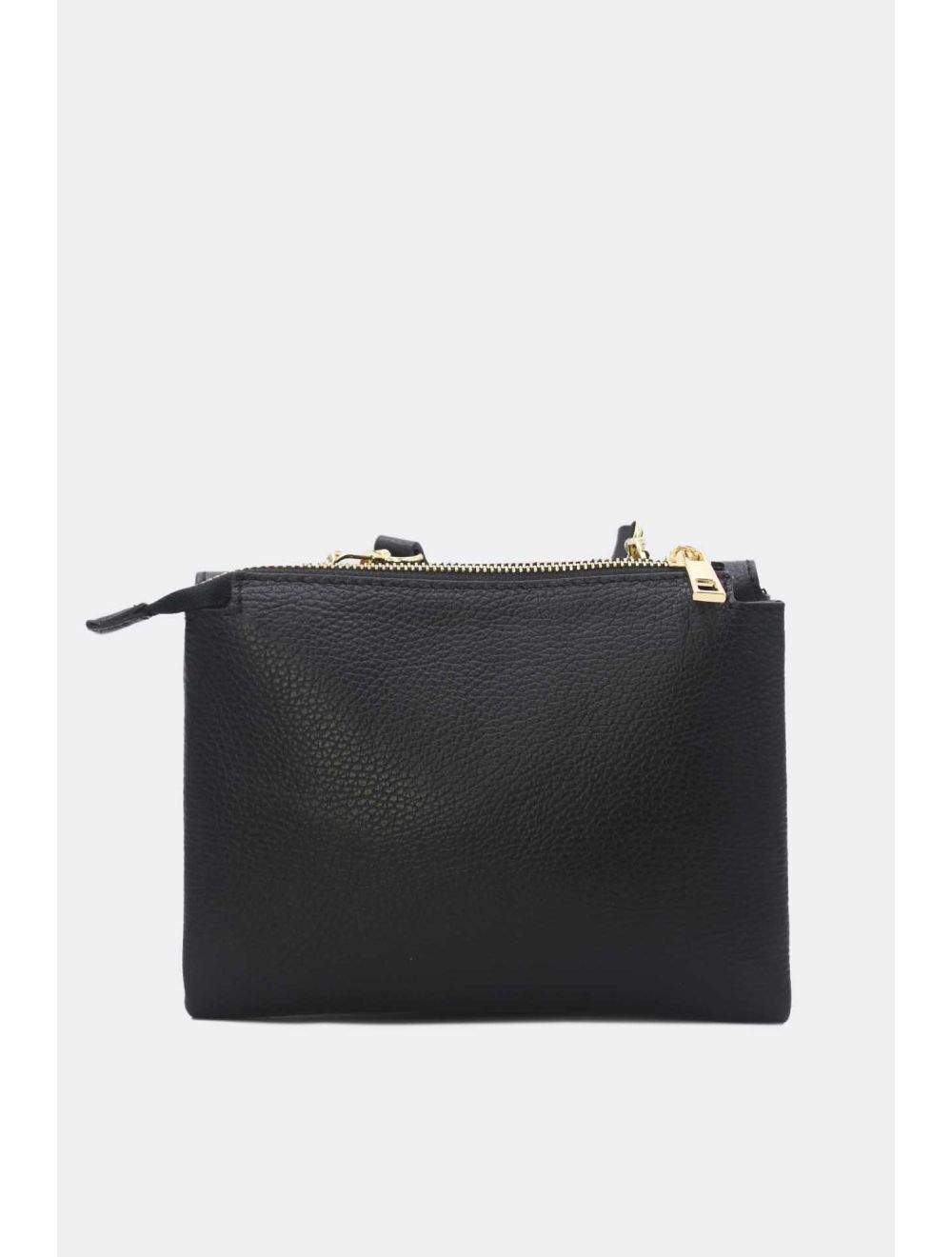 Tom&eva Sac Besace Croûte Cuir De Vachette Grainée 24C-911-Noir