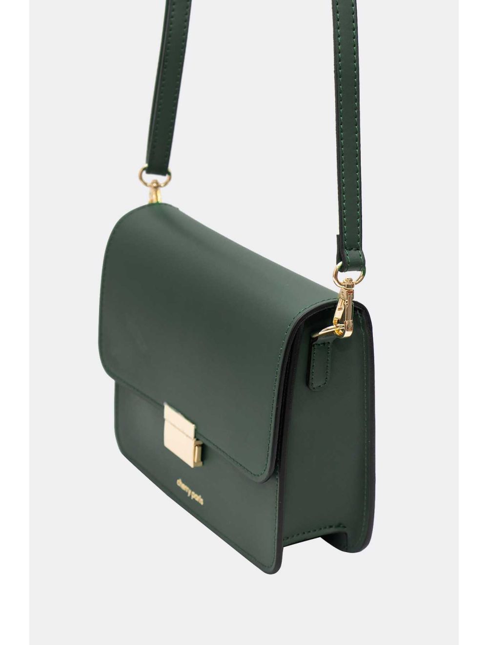 Tom&eva Sac Besace Croûte Cuir De Vachette Lisse 4074B MILENA-Vert