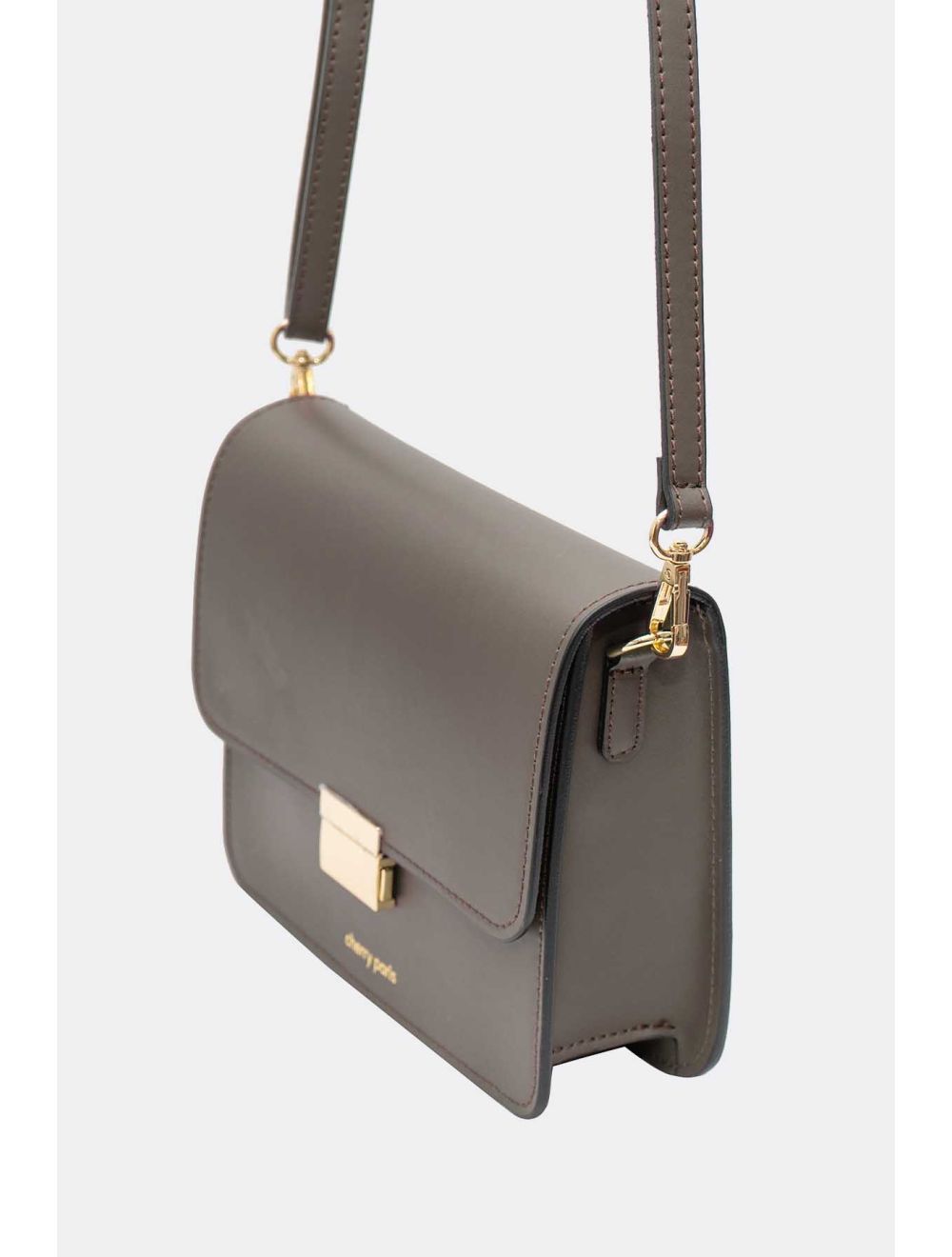 Tom&eva Sac Besace Croûte Cuir De Vachette Lisse 4074B MILENA-Taupe