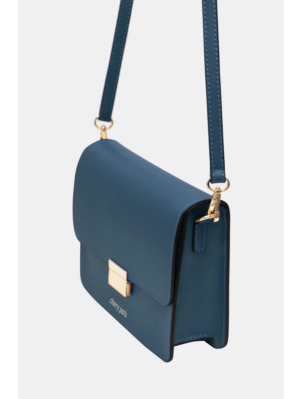 Tom&eva Sac Besace Croûte Cuir De Vachette Lisse 4074B MILENA-Petrole