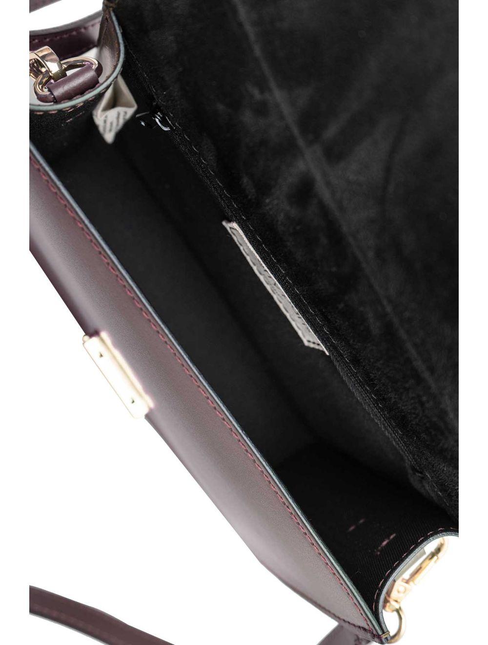 tom&eva Sac Besace Croûte Cuir de Vachette Lisse 4074B MILENA-Bordeaux
