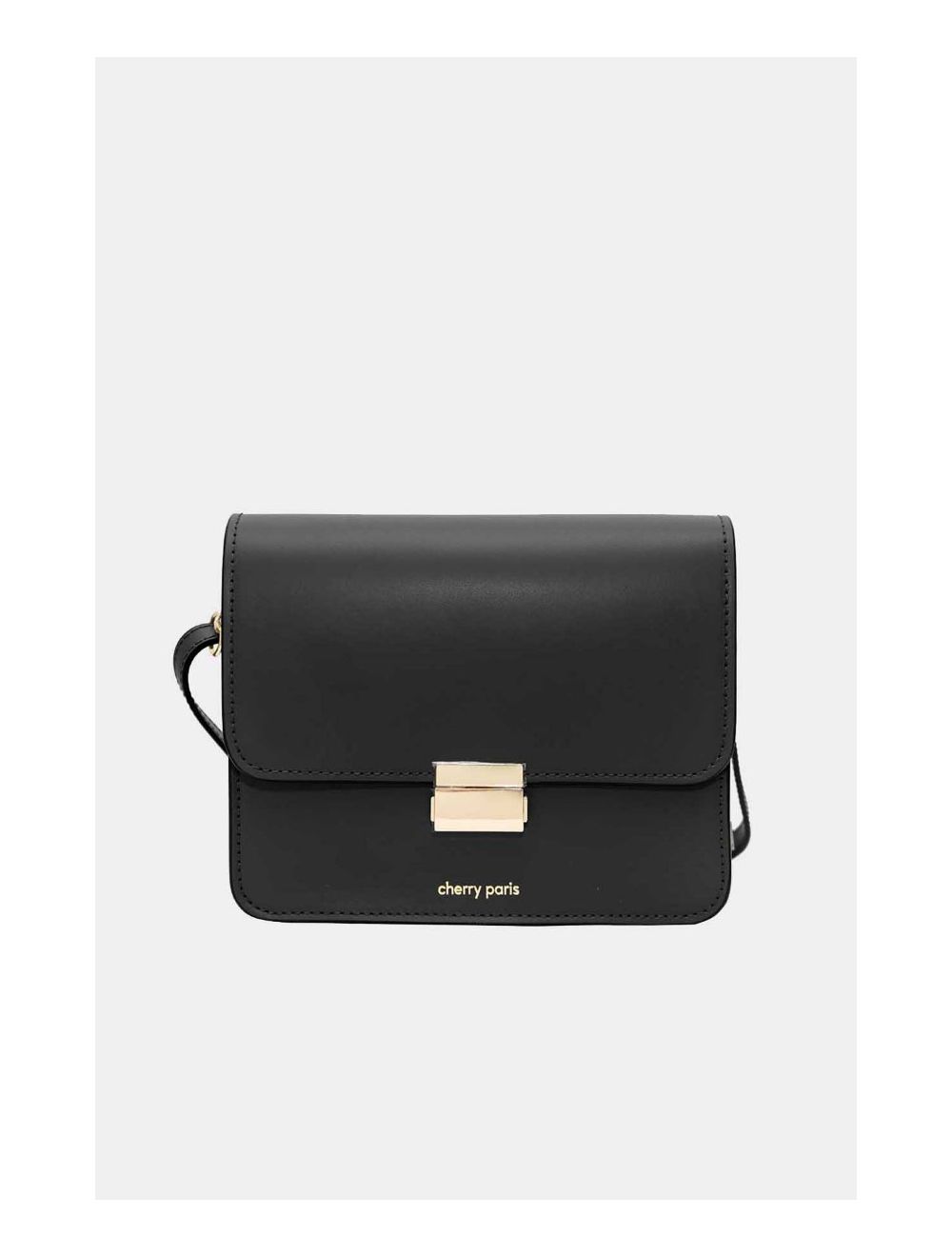 Tom&eva Sac Besace Croûte Cuir De Vachette Lisse 4074B MILENA-Black