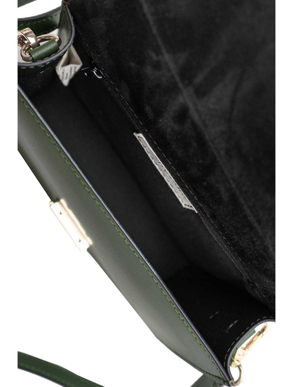 tom&eva Sac Besace Croûte Cuir de Vachette Lisse 4074B MILENA-Vert