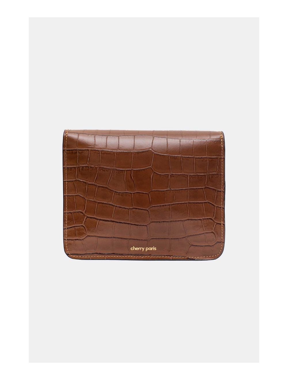 Tom&eva Sac Besace Croûte Cuir De Vachette Motif Croco 4074 MILENA CROCO-Camel