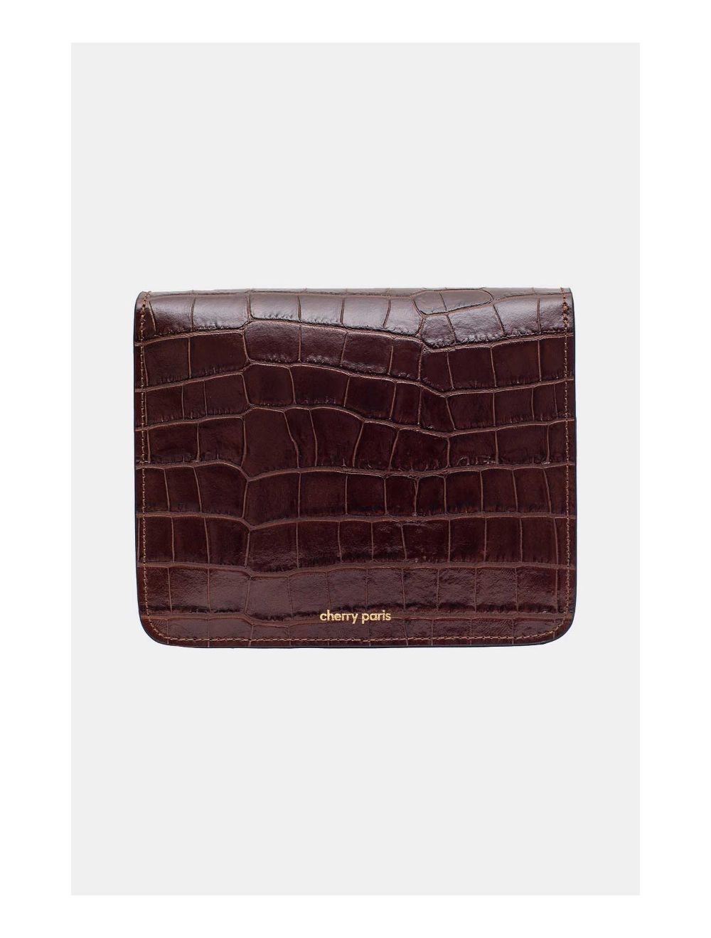 Tom&eva Sac Besace Croûte Cuir De Vachette Motif Croco 4074 MILENA CROCO-Marron