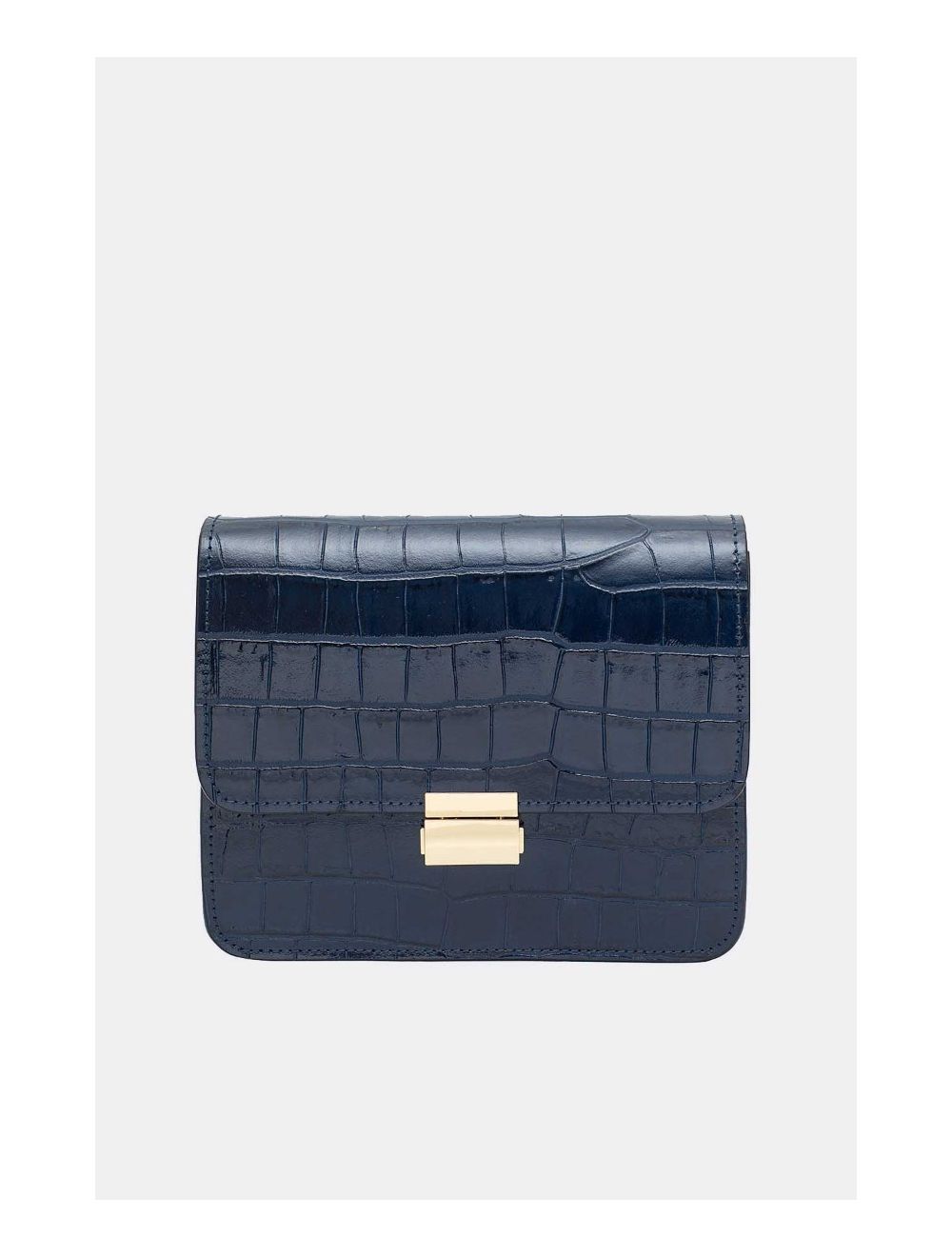 Tom&eva Sac Besace Croûte Cuir De Vachette Motif Croco 4074 MILENA CROCO-Marine