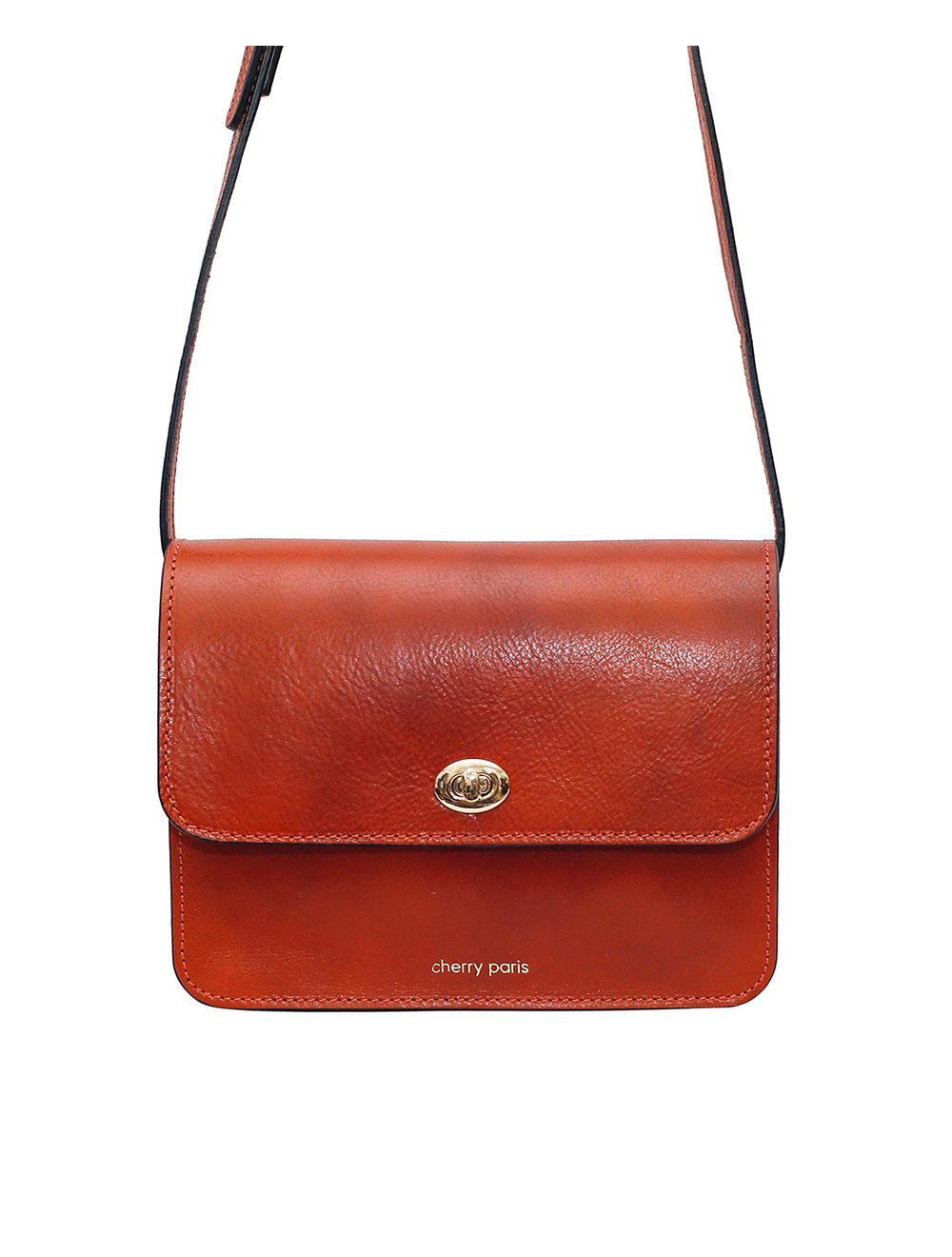 Tom&eva Sac Besace En Cuir De Vachette Collet HELOISE 4010-Camel